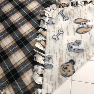 Plaid Dog Print Blanket